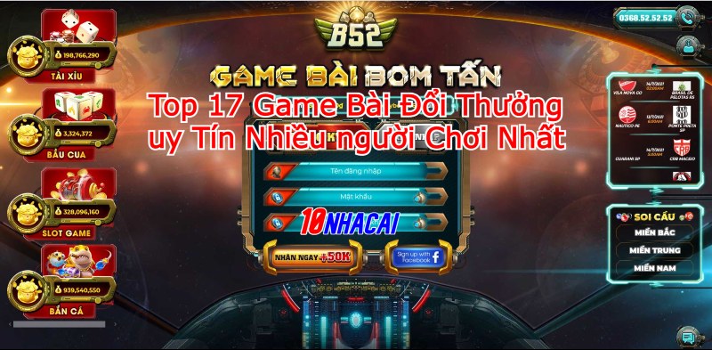 Top 17 game bài đổi thưởng uy tín