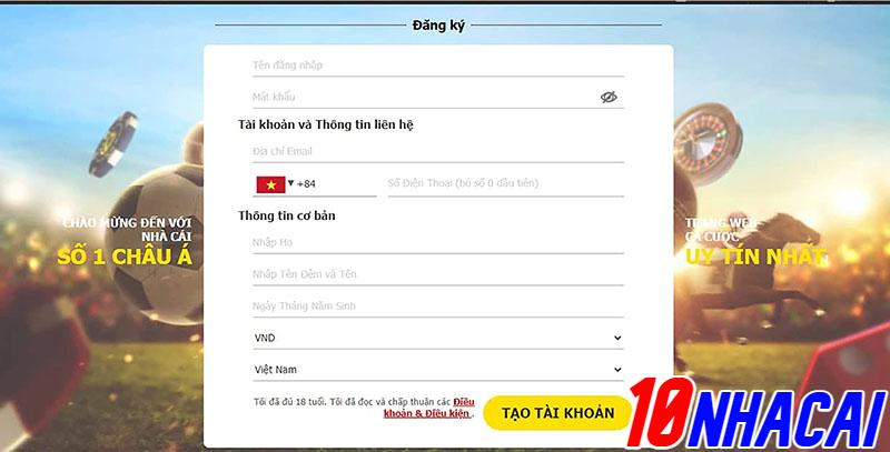 Đăng kí tài khoản tại dafabet như thế nào?